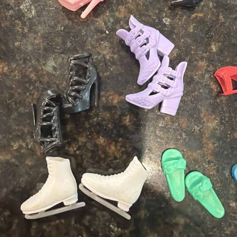 Lot of Barbie Shoes and Other Brands 26 Pairs Mixed Lot